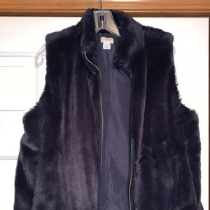 J. Crew Faux Fur Vest